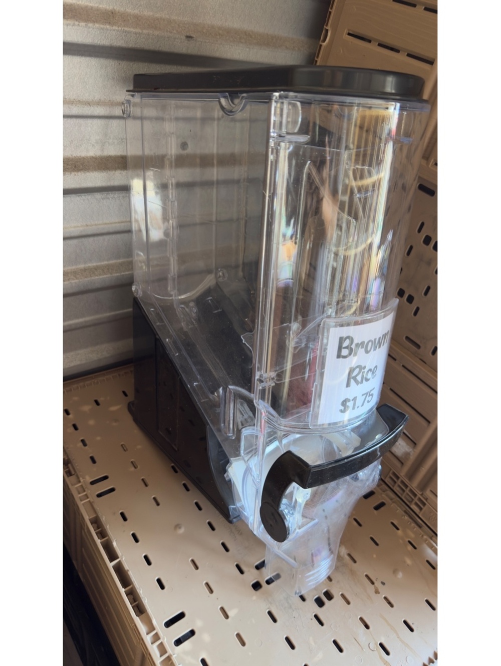 Dispenser Plastic Gravity Bin Candy Dispenser Self-Serve Dry Food with Stand